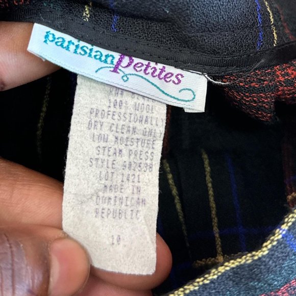 Vintage plaid pleated mini skirt - Picture 2 of 5